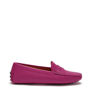 Isabel Bernard Vendôme Marie fuchsia calfskin leather moccasins