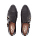 Isabel Bernard Vendôme Sophie black calfskin leather double monk shoes