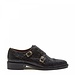 Isabel Bernard Vendôme Sophie croco black calfskin leather double monk shoes